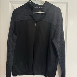 Tekgear black track jacket quarter zip black